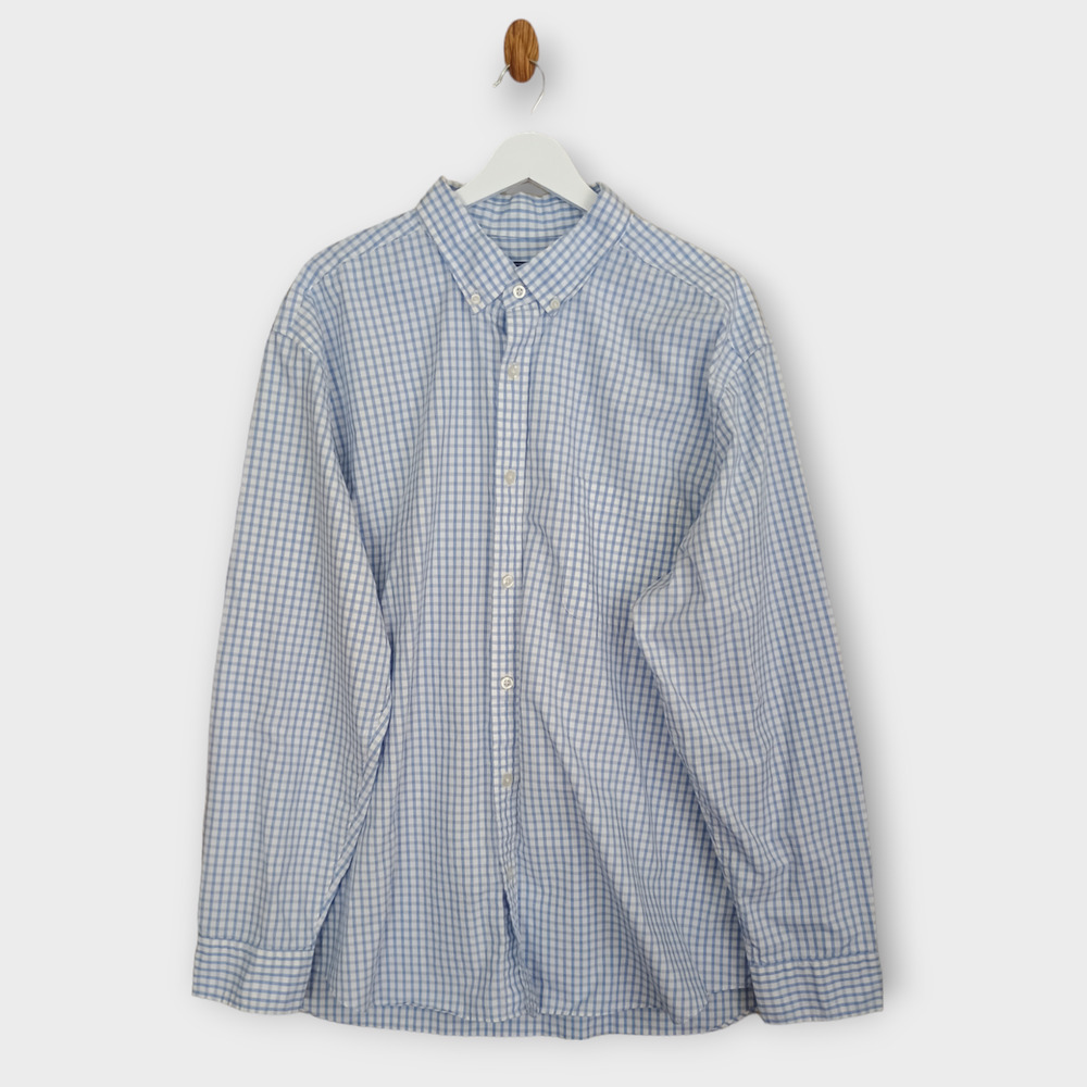 Vineyard Vines Shirt Men's 2X Blue White Check Classic Fit Murray Button Down